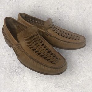 Johnston & Murphy sheepskin Slip on Moccasin Mens Size 11